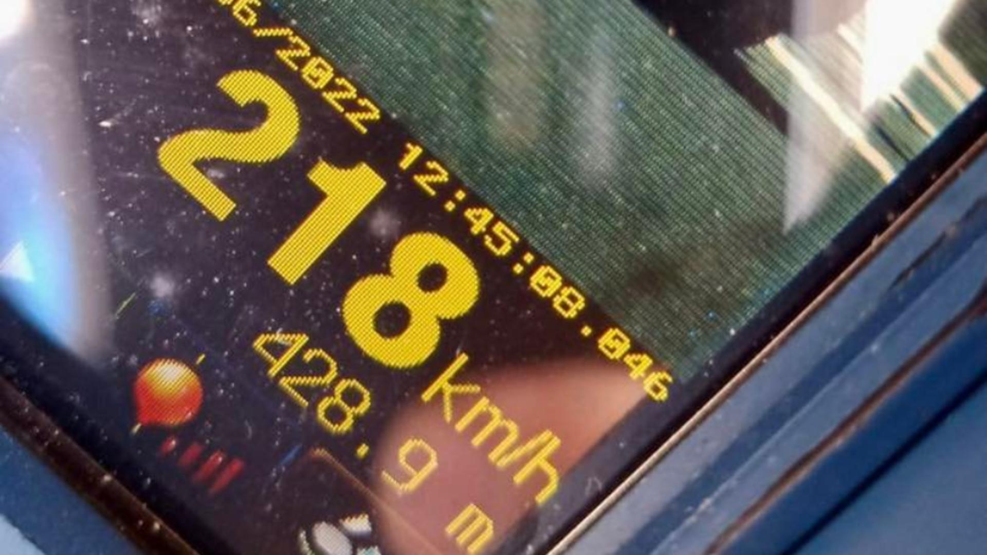 Șofer prins cu 218km/h pe Autostrada A1 Deva - Nădlac