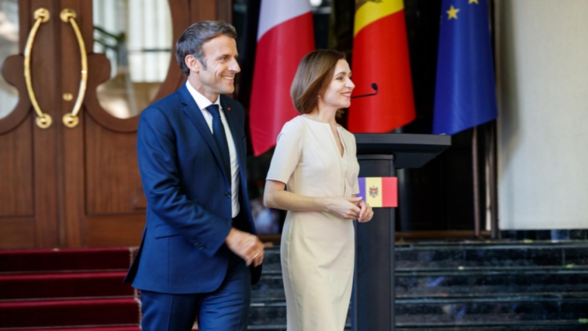 Maia Sandu și Emmanuel Macron (presidency.md)