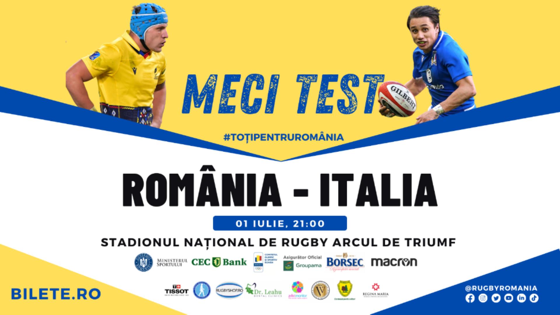 România întâlnește Italia la București, după 18 ani! 