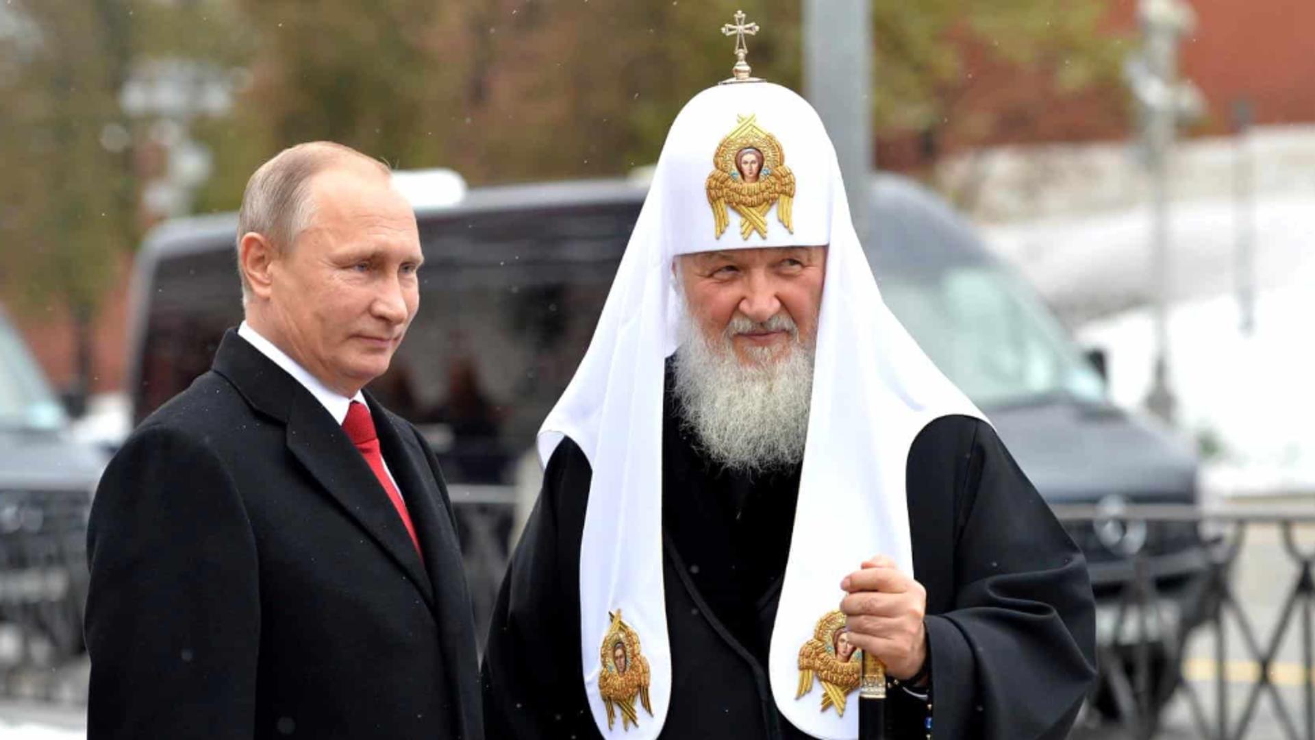 Patriarhul Kirill și președintele Vladimir Putin (Profimedia)