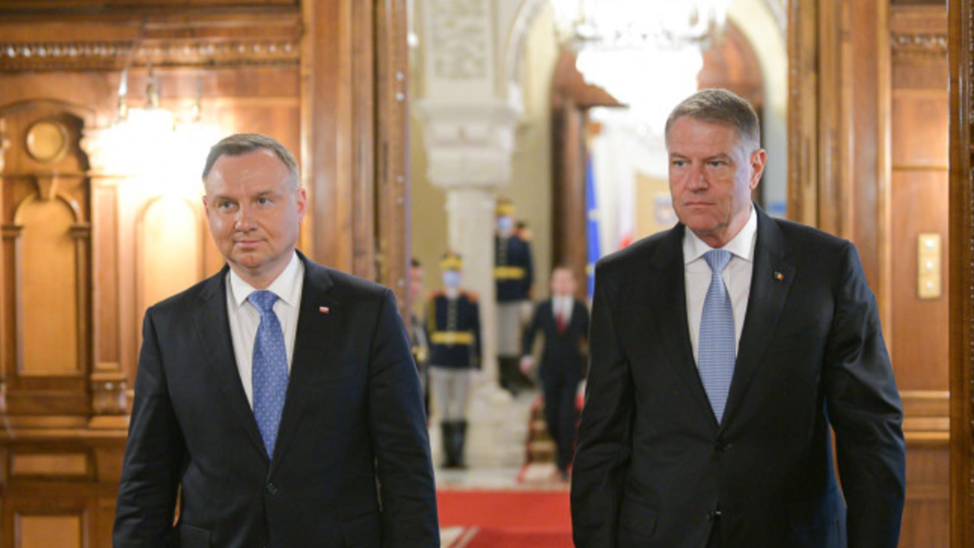 Andzrej Duda, președintele Poloniei, și Klaus Iohannis