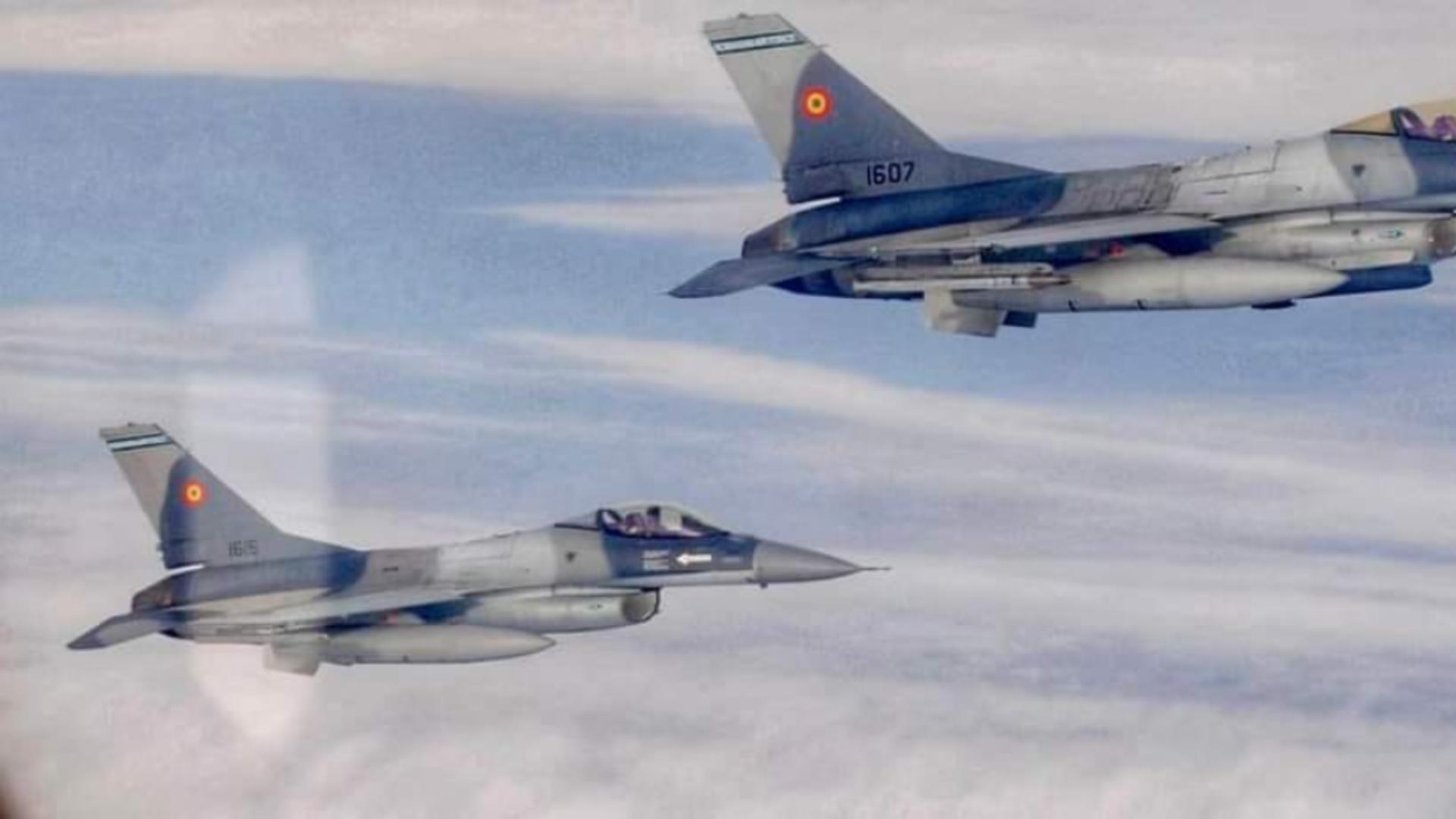Aeronave F-16 în misiune (foto: MApN)