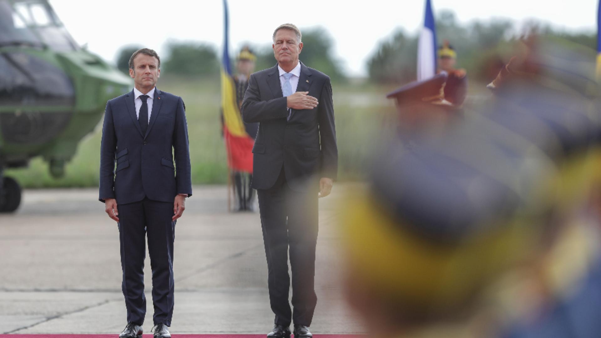 Emmanuel Macron și Klaus Iohannis / FOTO: Inquam, Octav Ganea