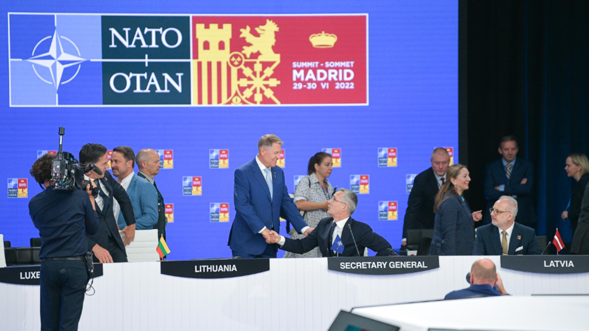 Klaus Iohannis, la summit-ul NATO de la Madrid/ Foto: Administrația Prezidențială