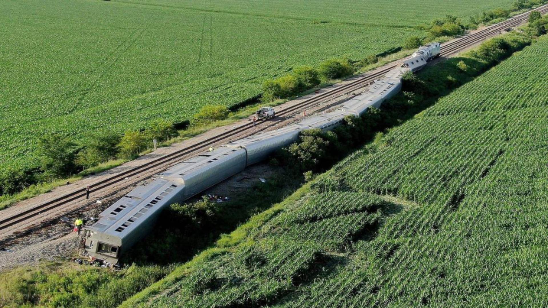 Incident feroviar în SUA: 3 morți, după ce un tren a deraiat / Foto: Profi Media