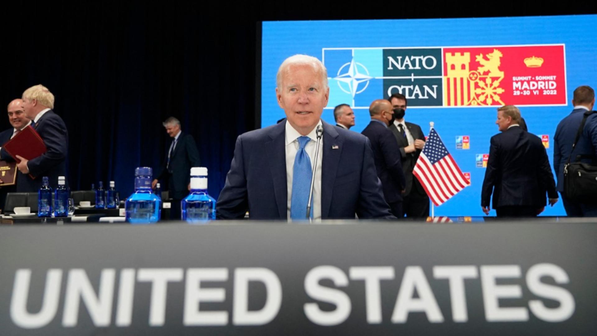 Joe Biden, președintele SUA. Summit NATO Madrid, 29 iunie 2022 Foto: Profi Media