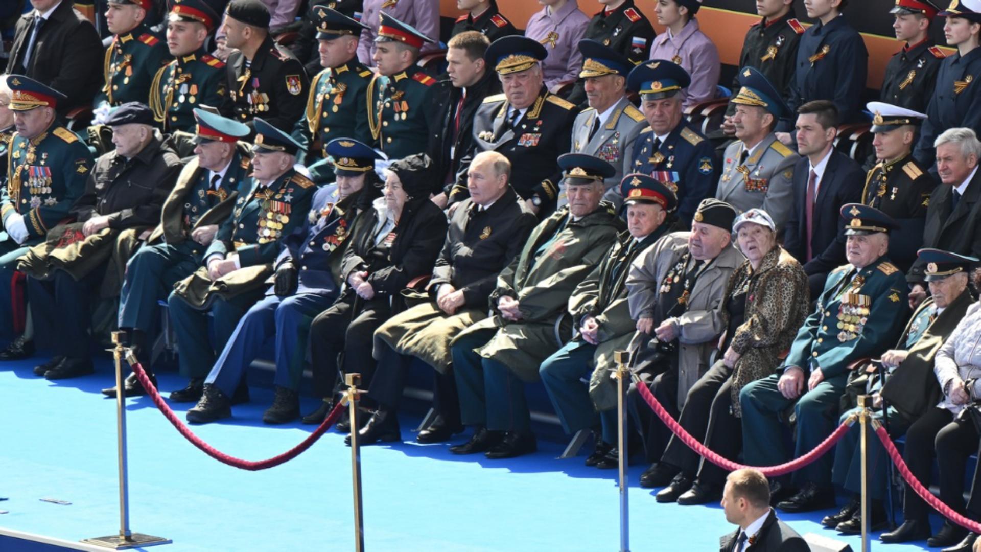 Putin la parada militară de acum o lună, de la Moscova. Foto/Profimedia
