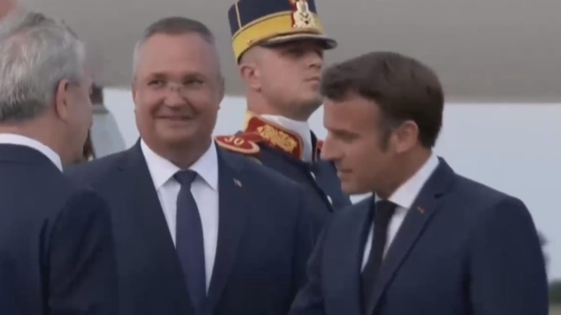 Nicolae Ciucă, în întâmpinarea lui Emmanuel Macron 