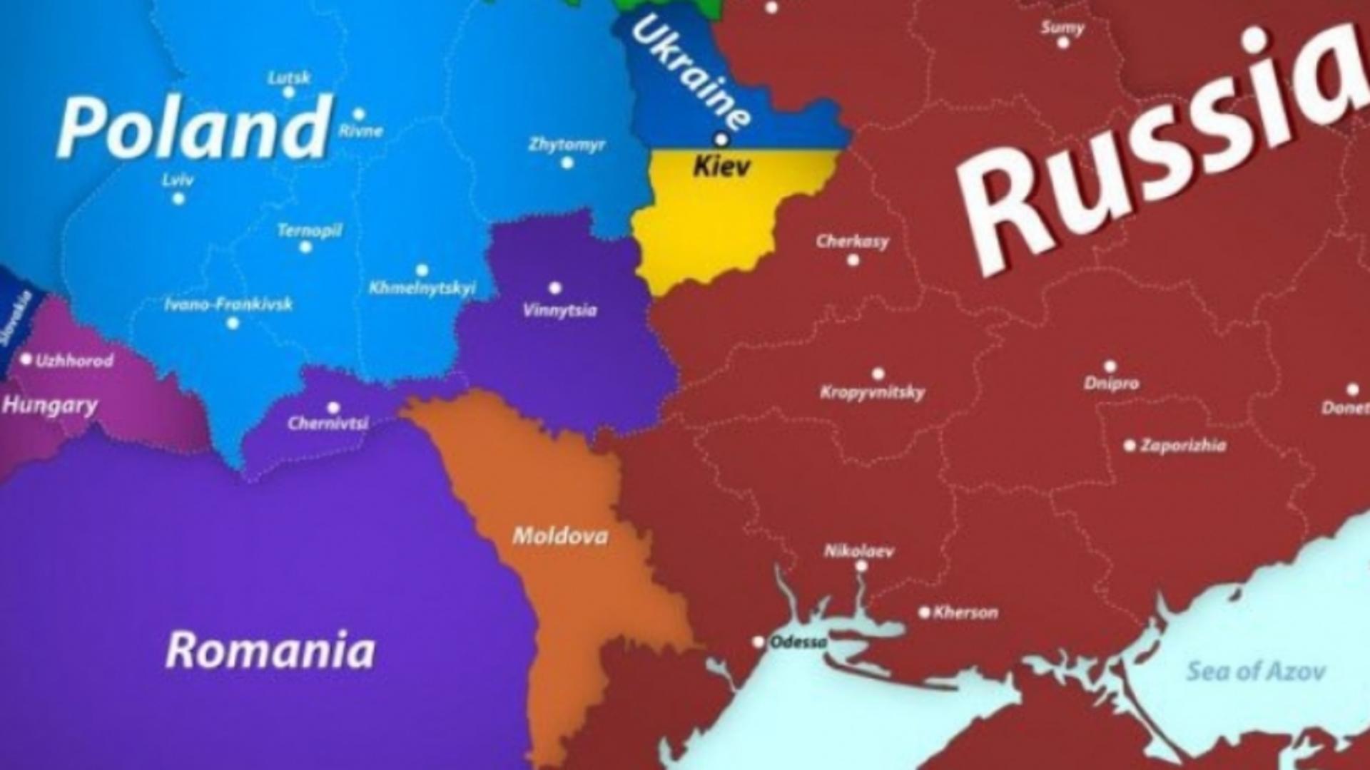 Harta prezentată de Medvedev