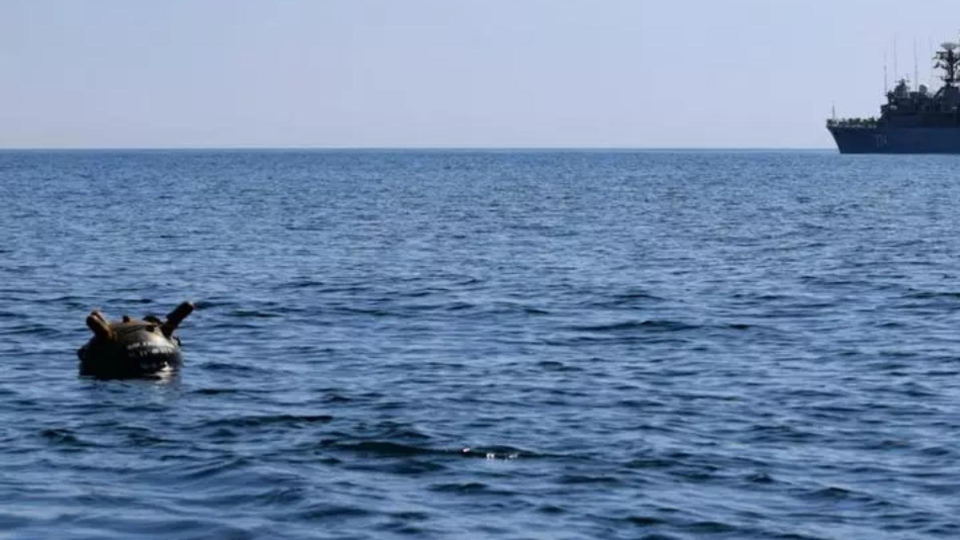 Mină marină în Marea Neagră, la Eforie! Dispozitivul a fost descoperit de o structură a Gărzii de Coastă