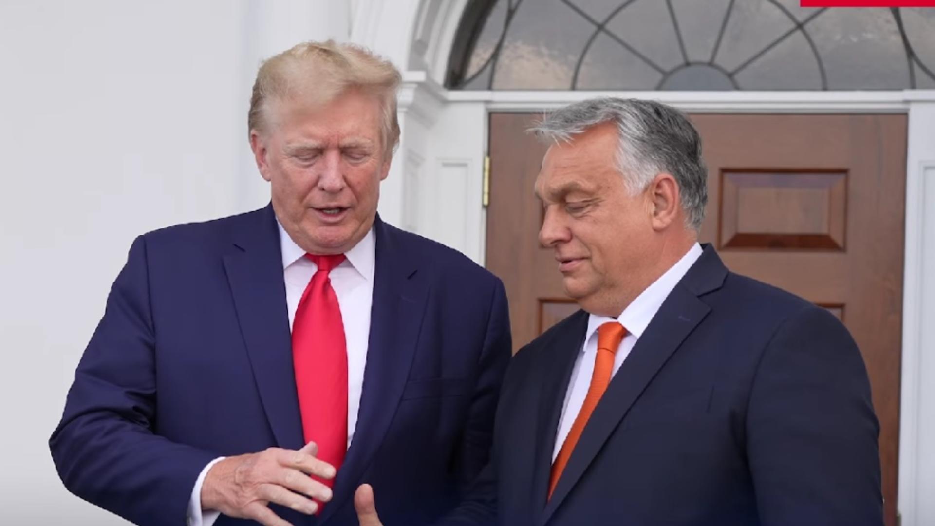 Donald Trump și Viktor Orban (captură video)