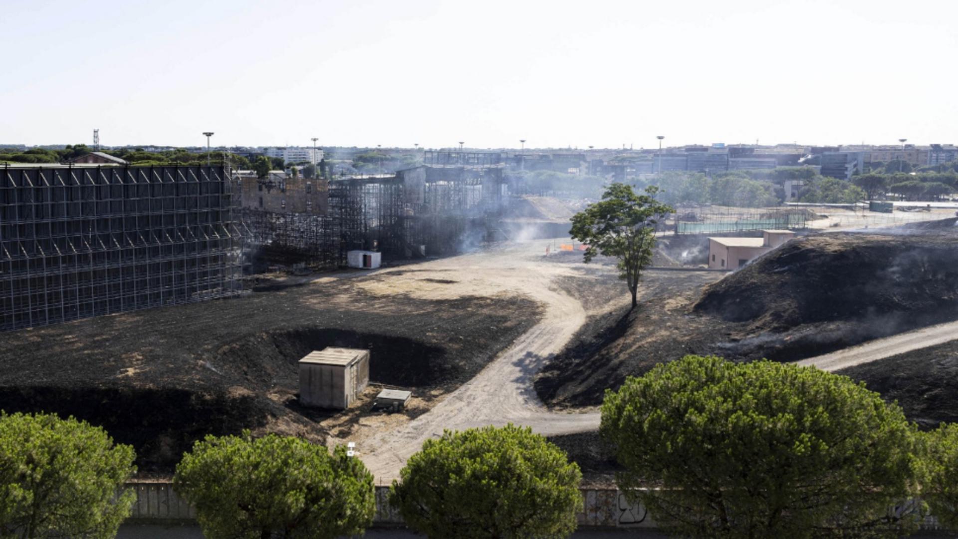 Studiourile cinecitta din Roma au luat foc. Foto/Profimedia