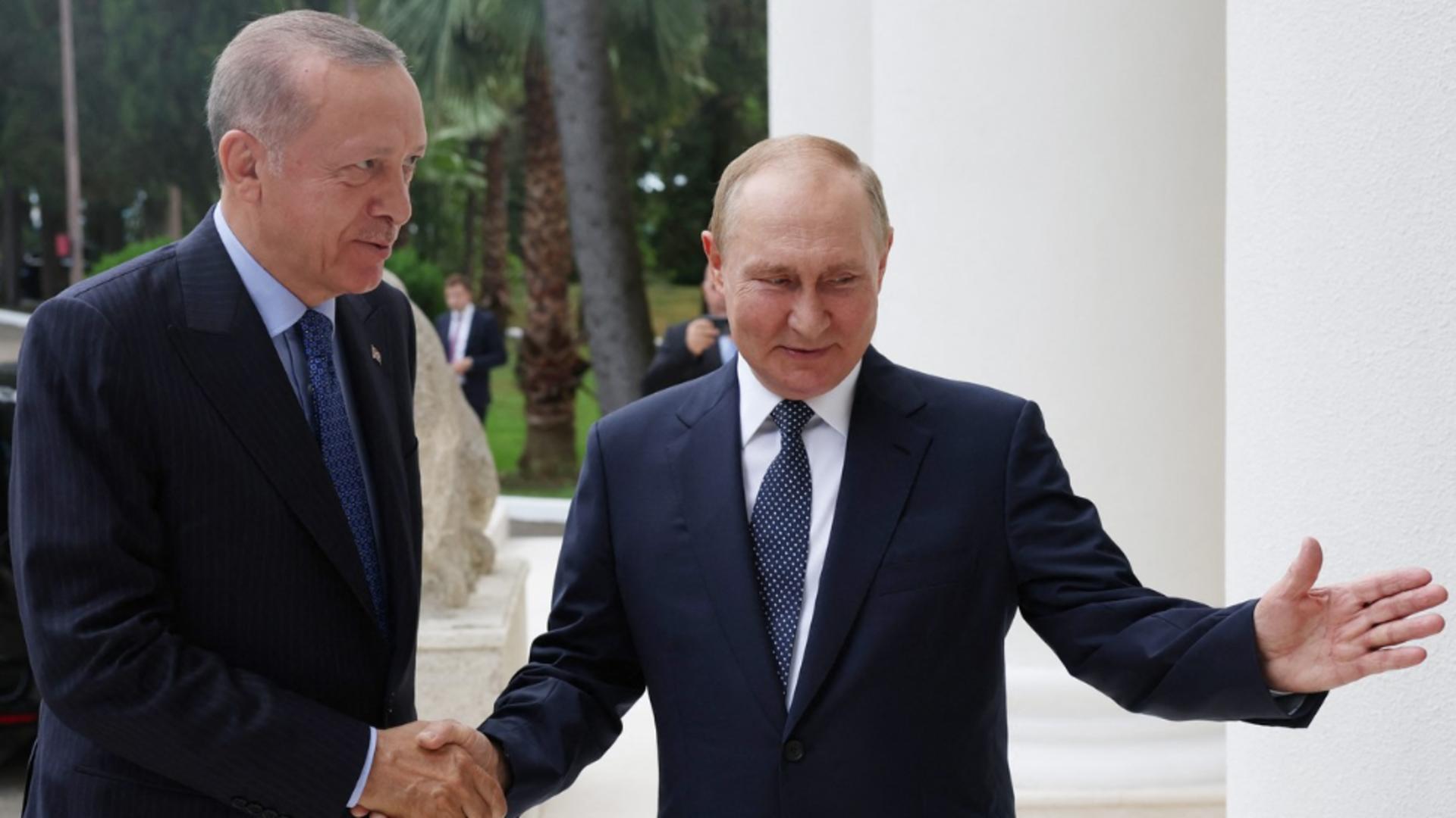 Vladimir Putin și Recep Tayyip Erdogan, la Soci /Profimedia