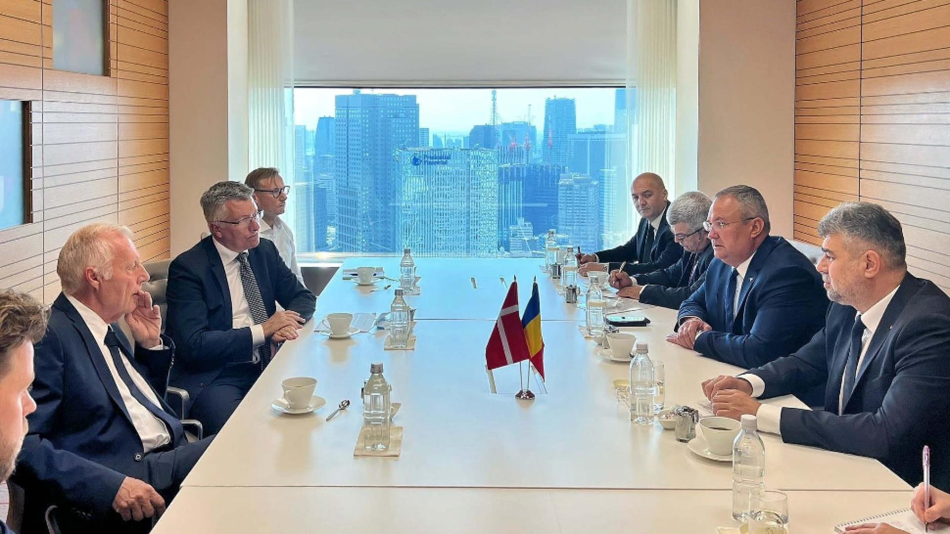 Nicolae Ciucă și Marcel Ciolacu, discuții cu președintele Parlamentului Regatului Danemarcei: România face toate demersurile pentru ridicarea MCV