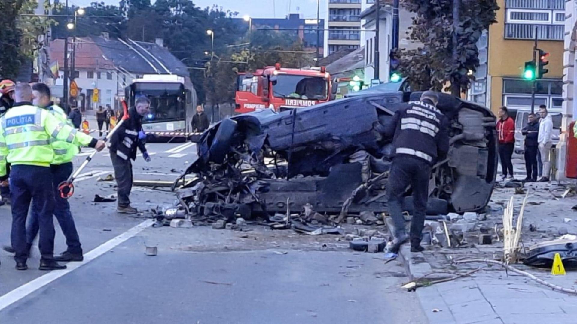 Accidentul mortal din Cluj-Napoca, surprins de camere