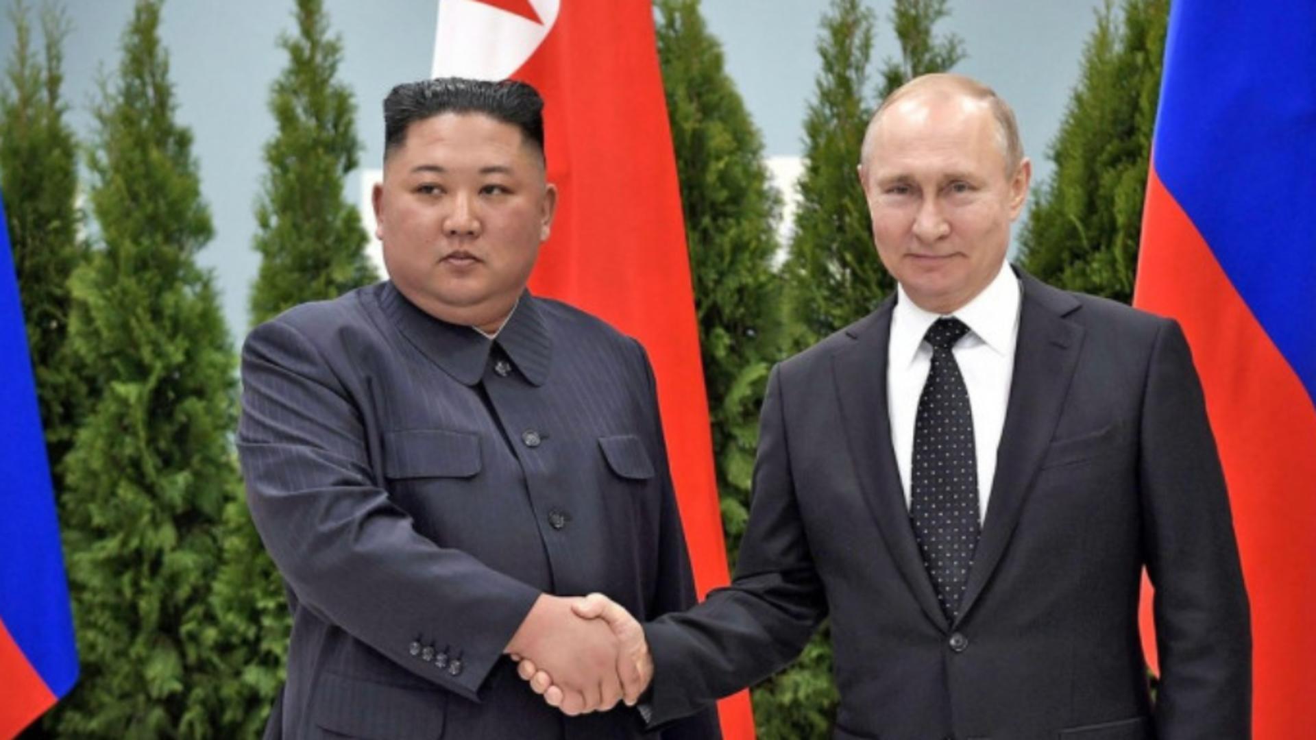 Kim Jong-Un și Vladimir Putin, aliați în războiul din Ucraina Foto: Profi Media