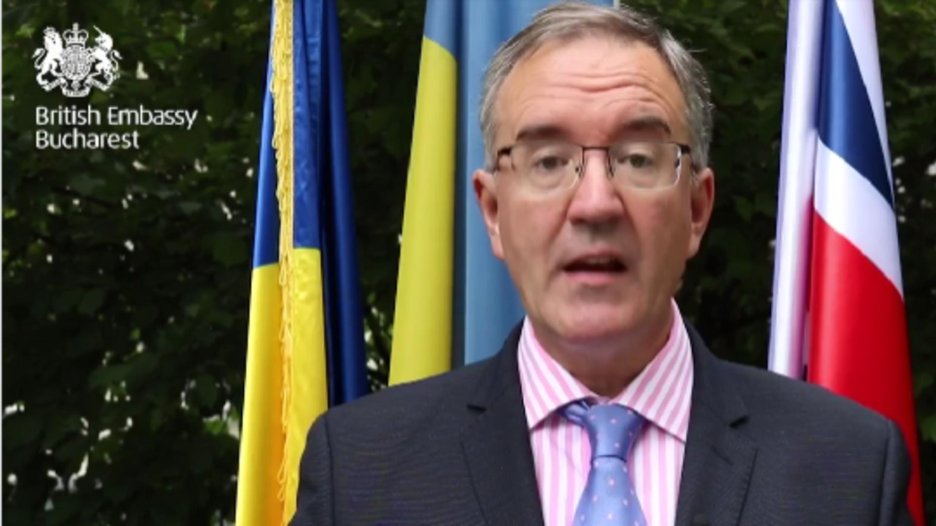 Andrew Noble, ambasadorul Marii Britanii în România/ Captură video Facebook