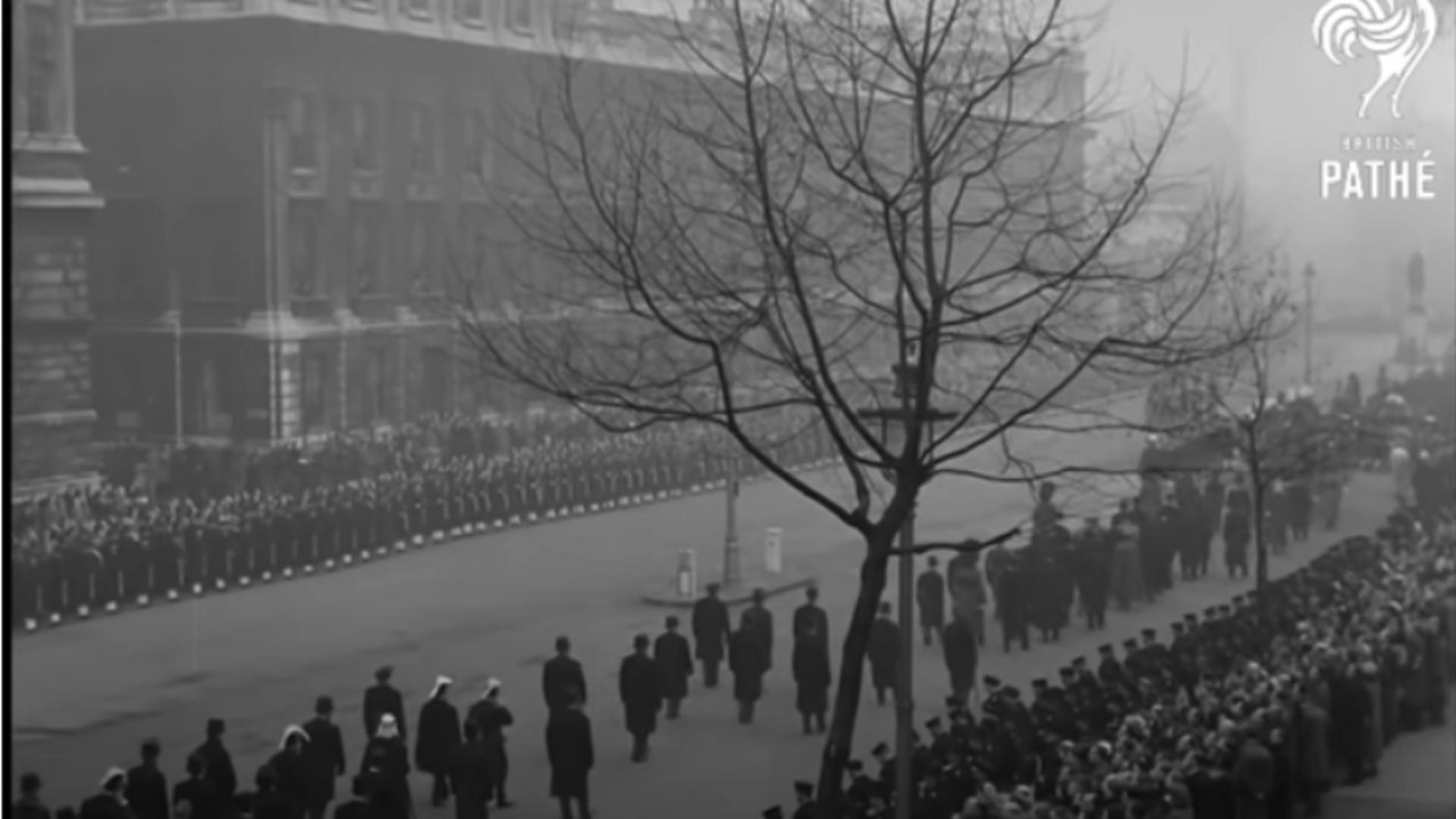 Funeralii Regele George al VI-lea, 1952, Londra/Captură video