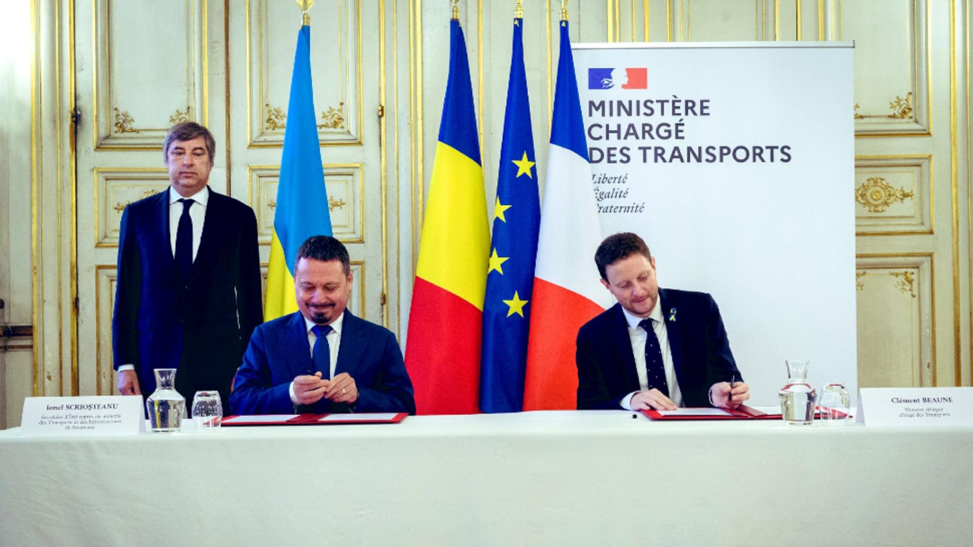 Franța și România, parteneriat pentru transportul cerealelor ucrainene. Foto/Clement Beaune/FB