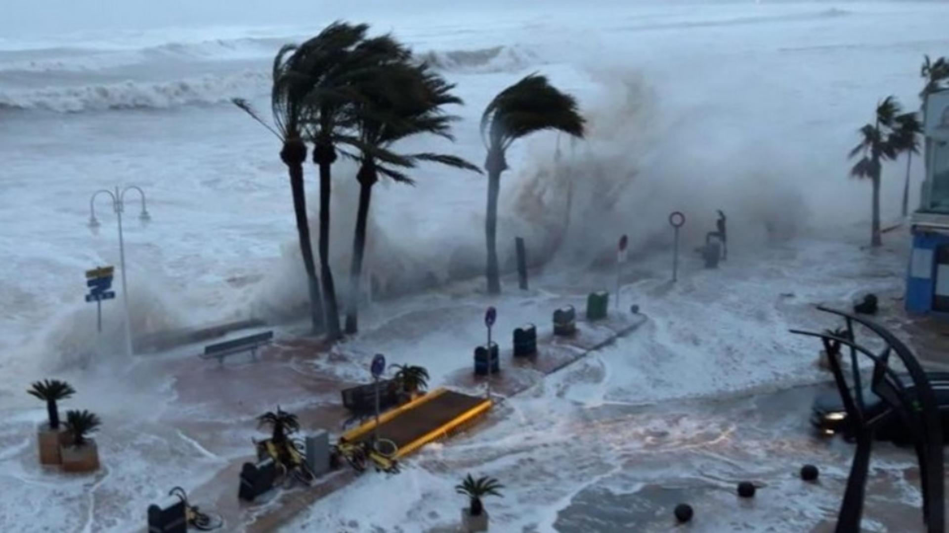 Furtuna a făcut prăpăd în Spania