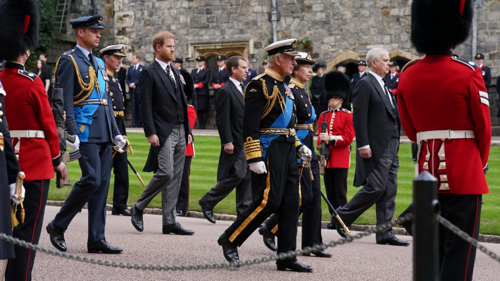William și Harry la funeraliile de stat. Foto/Profimedia