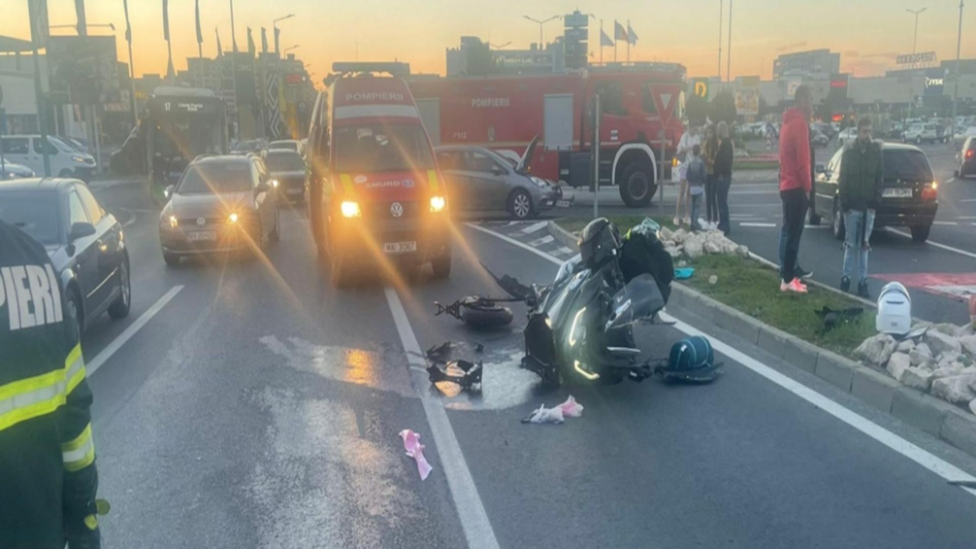 Accident grav pe Calea București. Foto: ISU Brașov