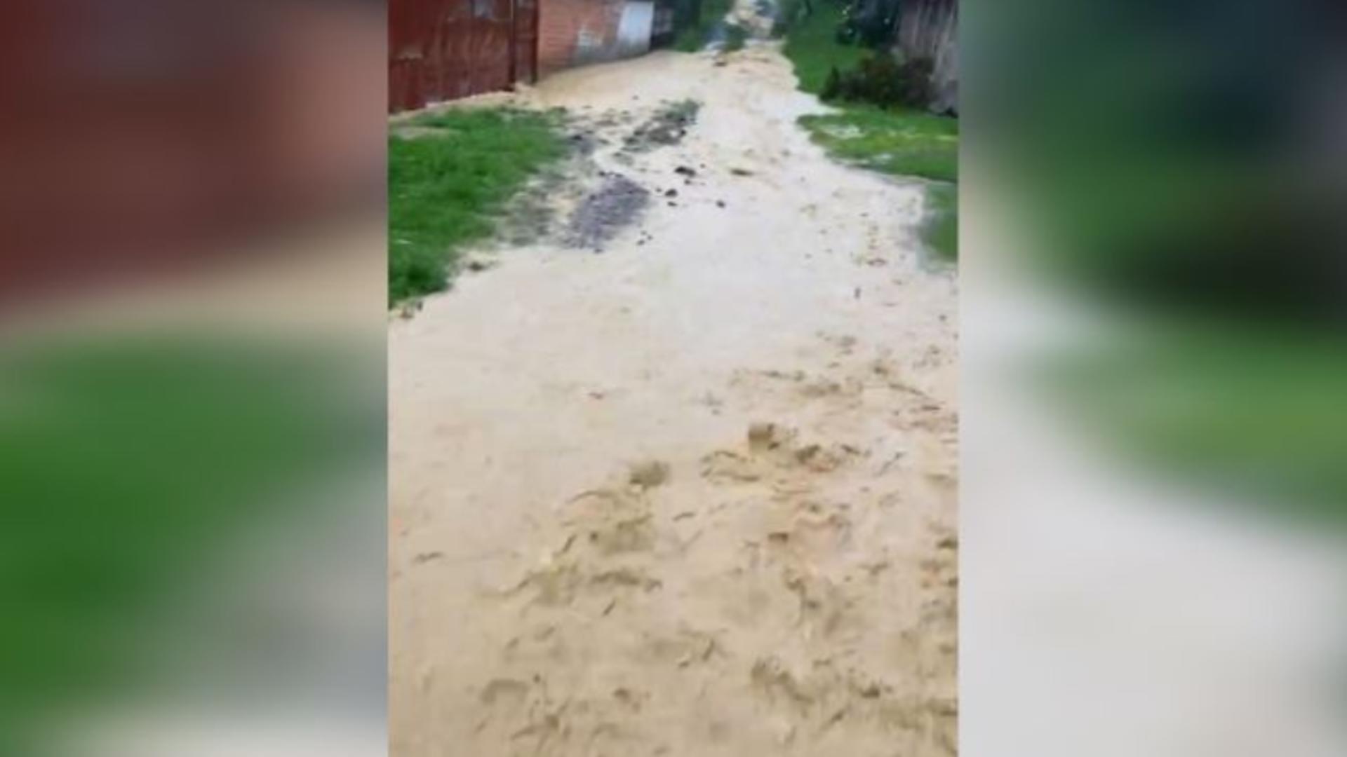 Cod roșu de inundații: POTOP în Timiș după ploile torențiale - Apa a pătruns în casele oamenilor din Fârdea