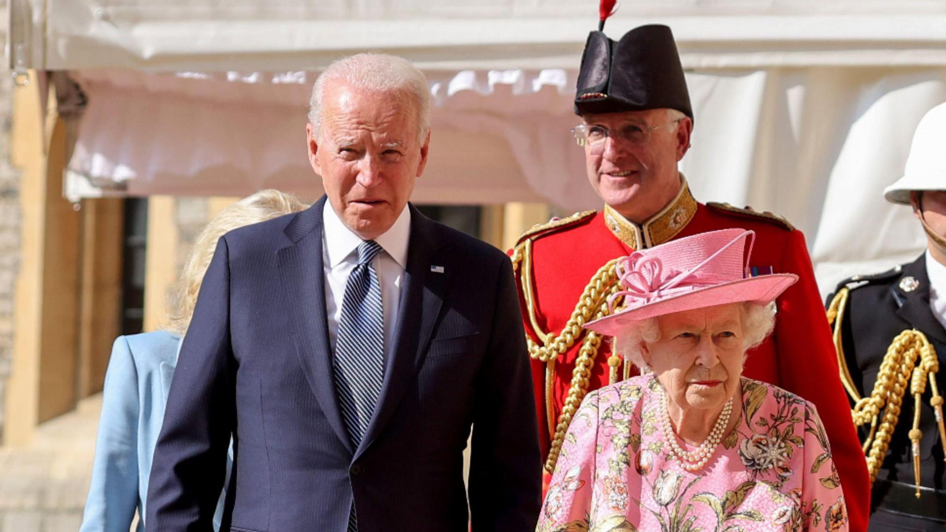 Joe Biden și Regina Elisabeta a II-a / Foto: Arhivă Profi Media