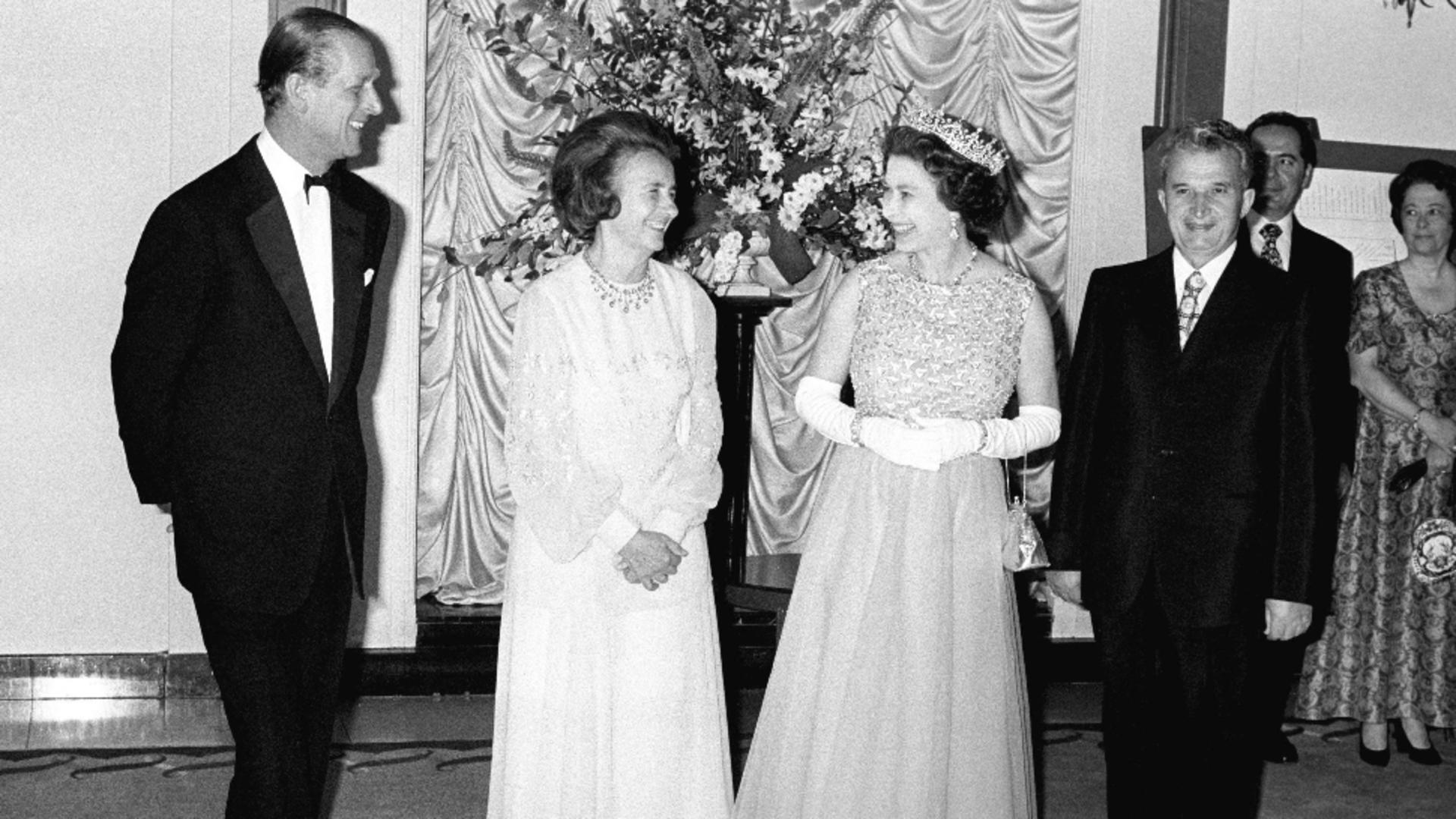 Cuplul dictatorial în vizită la Palatul Buckingham, iunie 1978. Foto/Profimedia