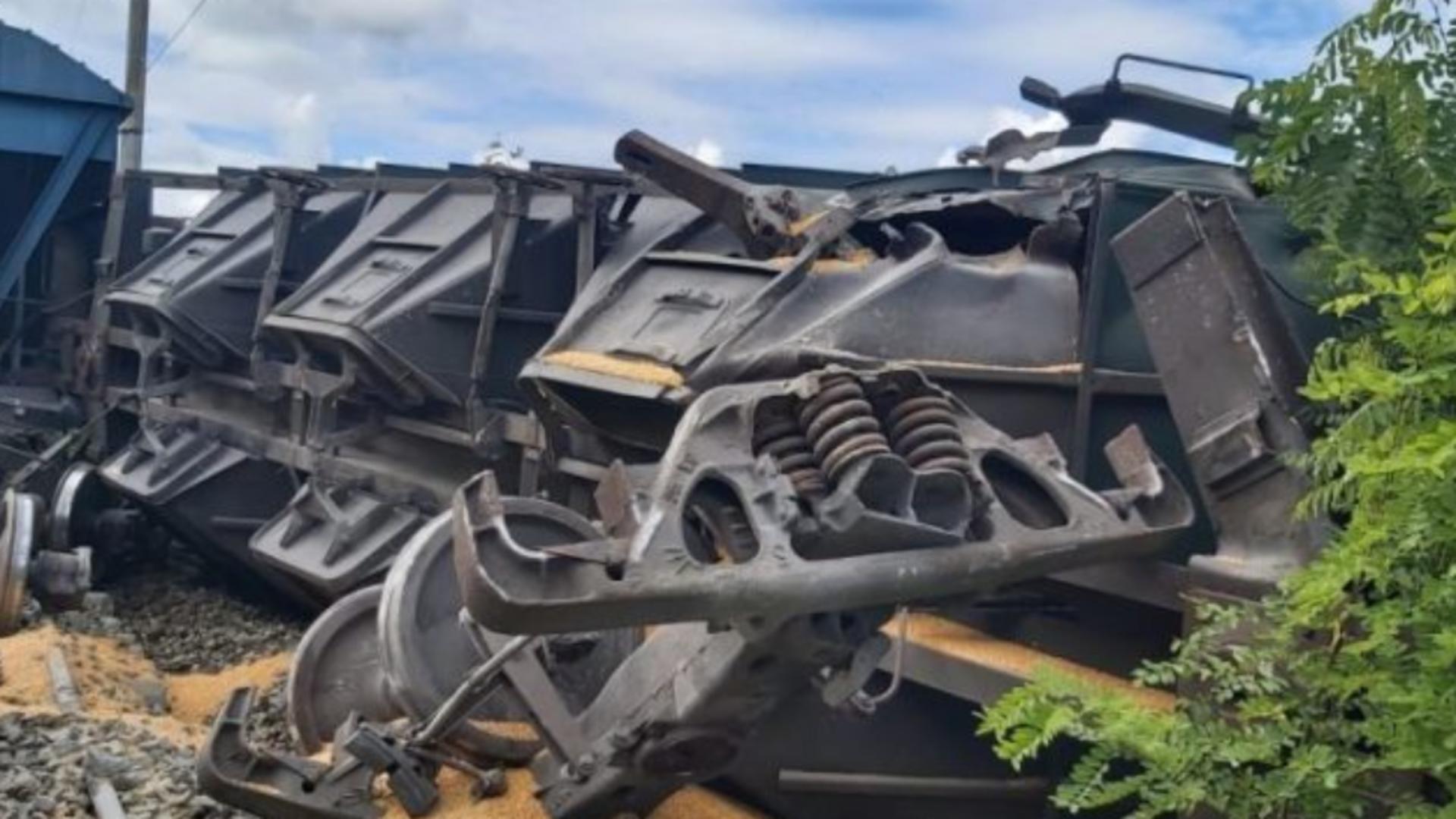 Un tren cu cereale din Ucraina a deraiat în drumul spre Portul Constanța - Traficul feroviar e blocat Foto: clubferoviar.ro