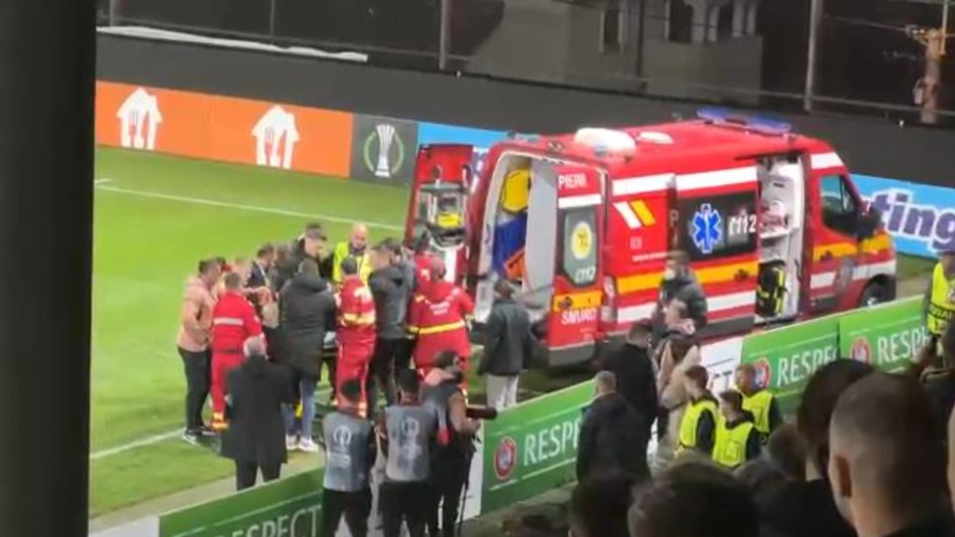 Incident grav la meciul CFR Cluj-Slavia Praga: Un suporter, la un pas de moarte - A fost salvat de medicii „feroviarilor”
