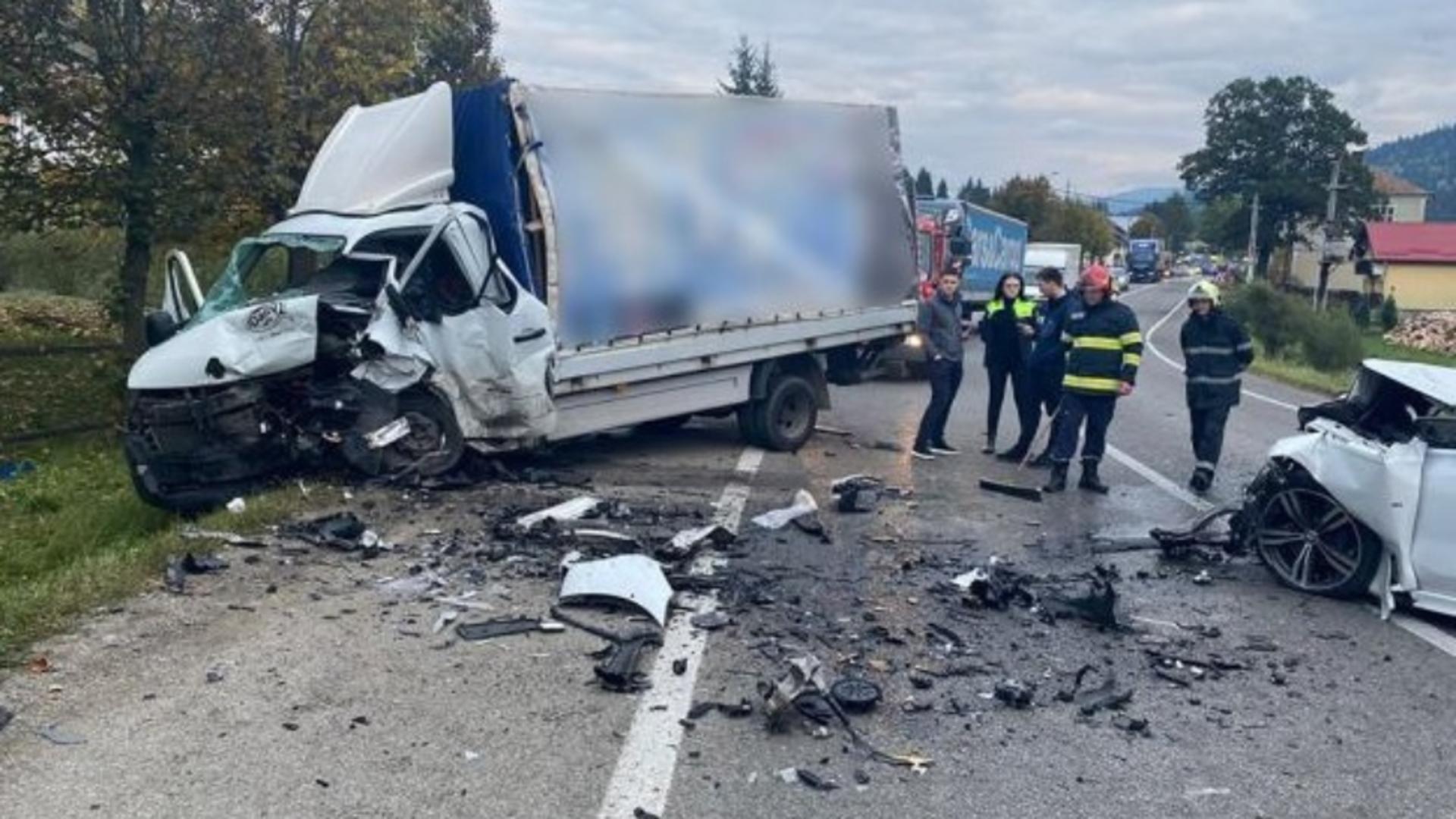 Accident grav provocat de șoferul unui BMW