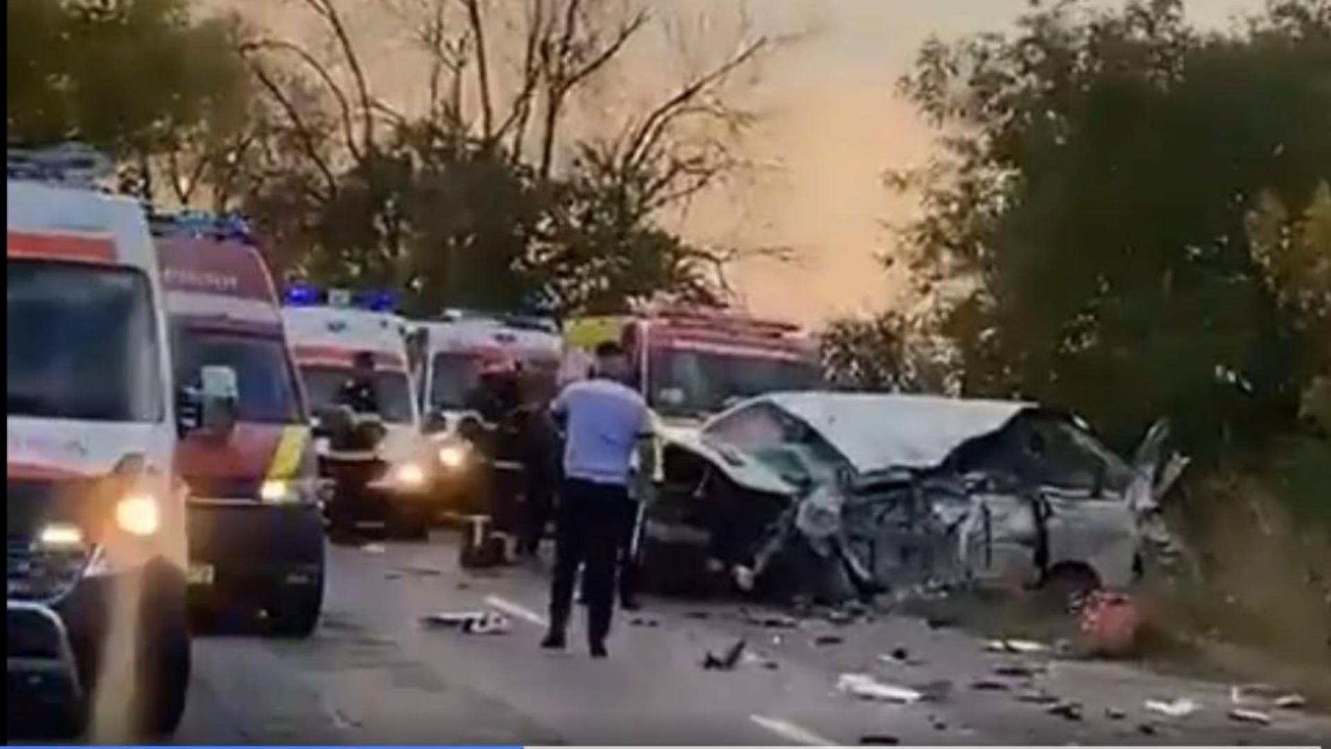 Accident cumplit în județul Dâmbovița. Foto/Captură video