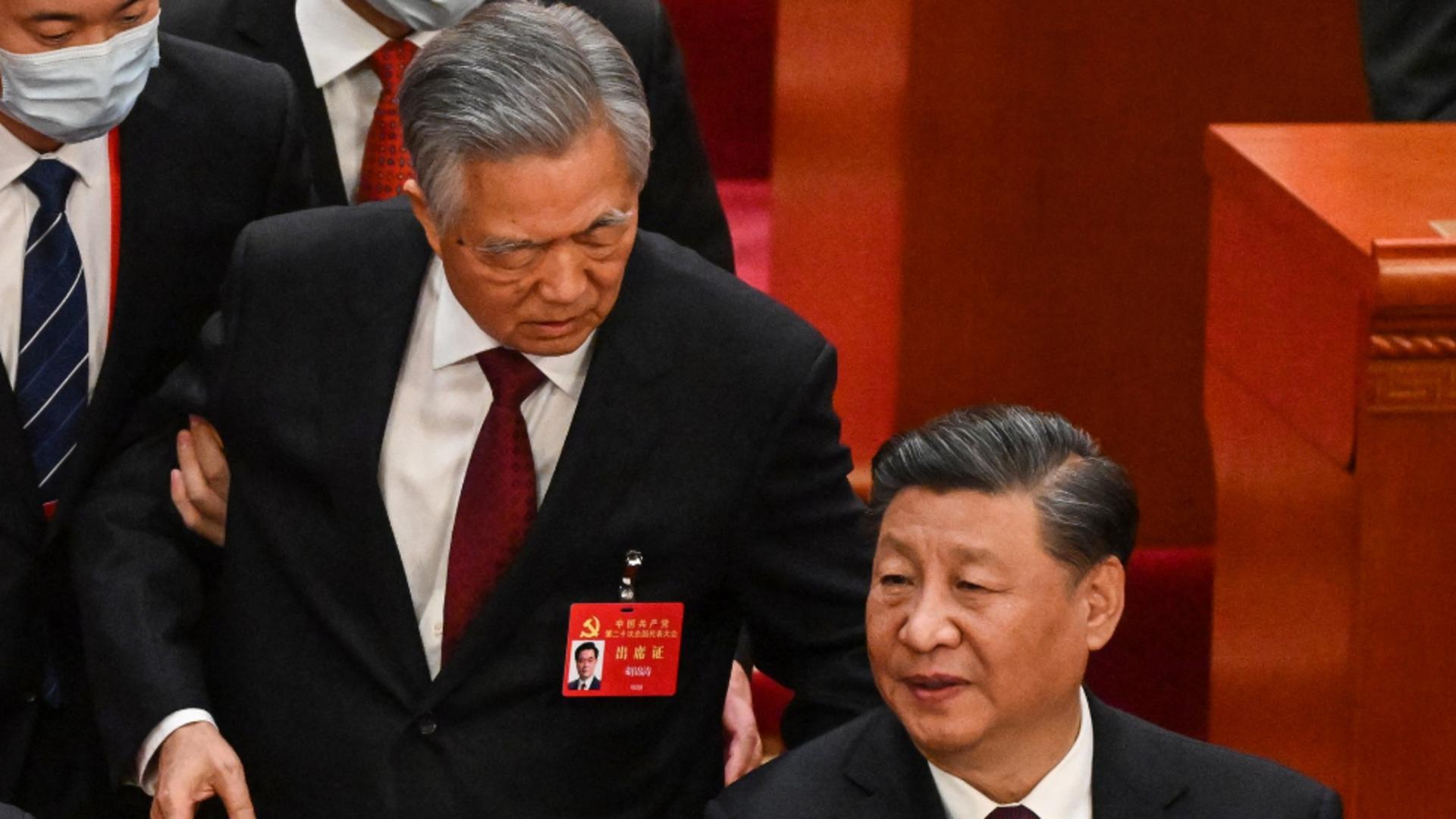 Hu Jintao se pare că l-a deranjat pe Xi Jinping. Foto/Profimedia