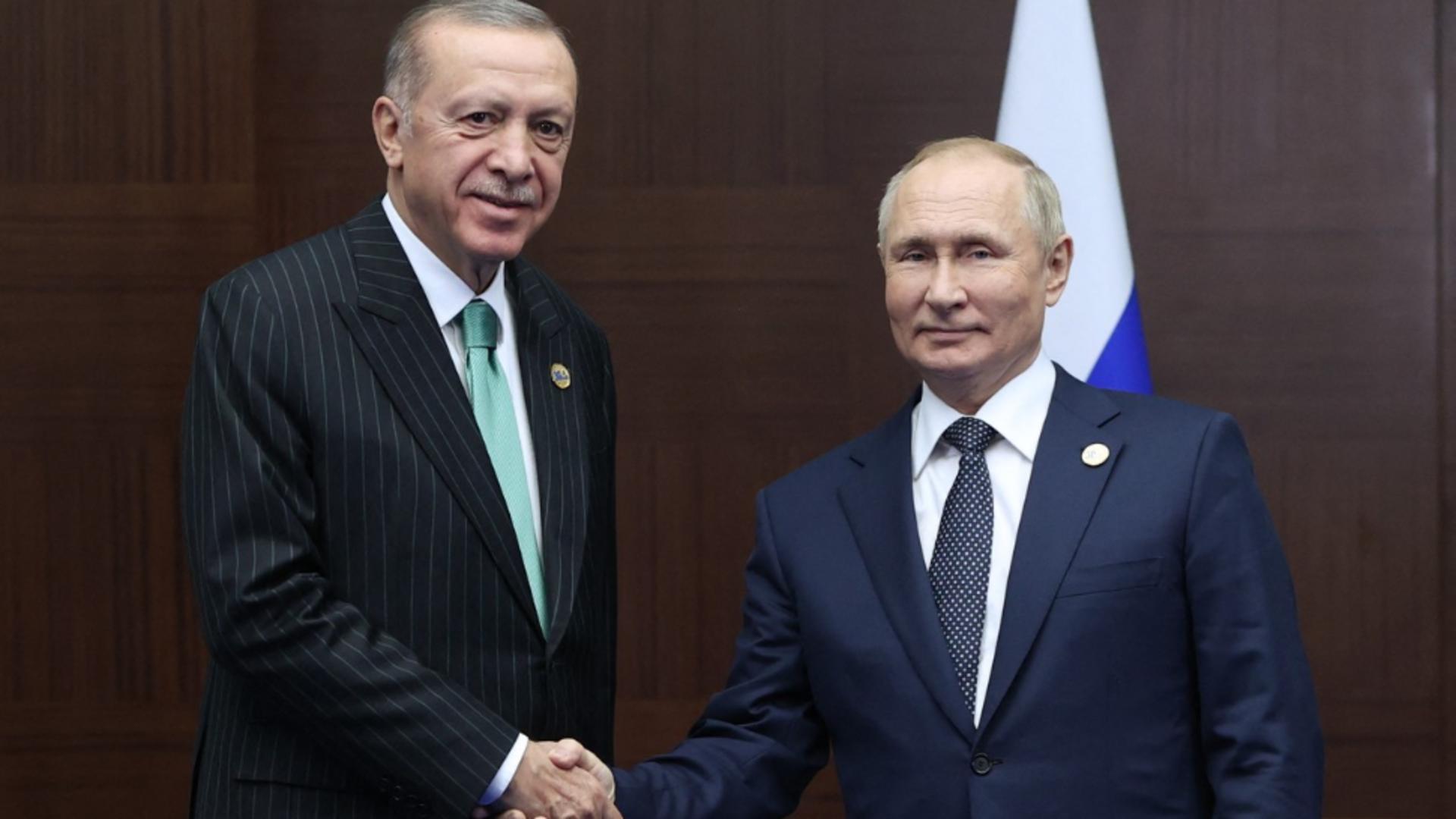 Vladimir Putin și Recep Tayyip Erdogan Foto: Profi Media