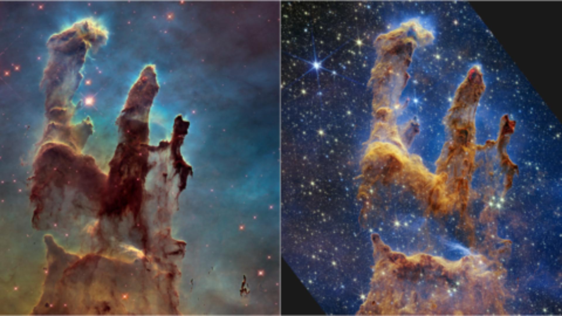 „Stâlpii Creației”, surprinși de telescopul NASA James Webb - Imagine uluitoare din Spațiu - FOTO&VIDEO