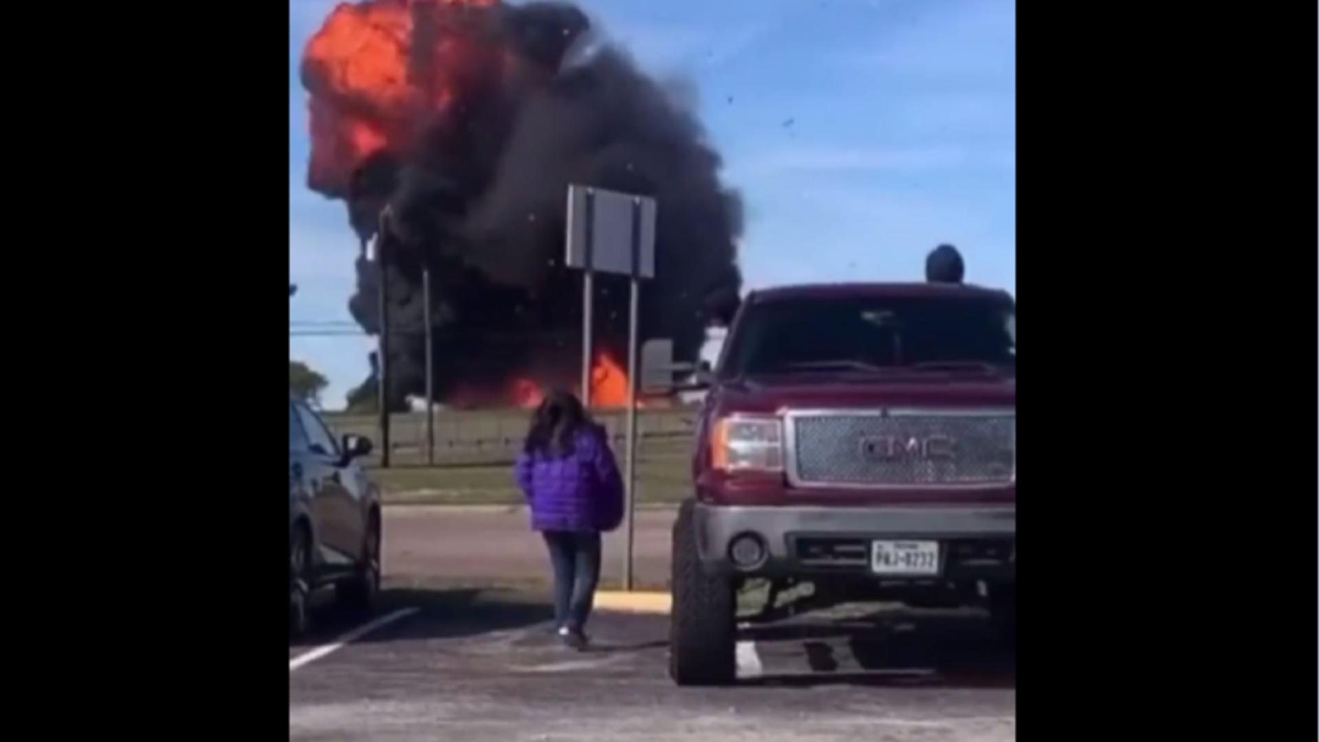 Accident aviatic Texas/ Captură video Twitter Declare Victory