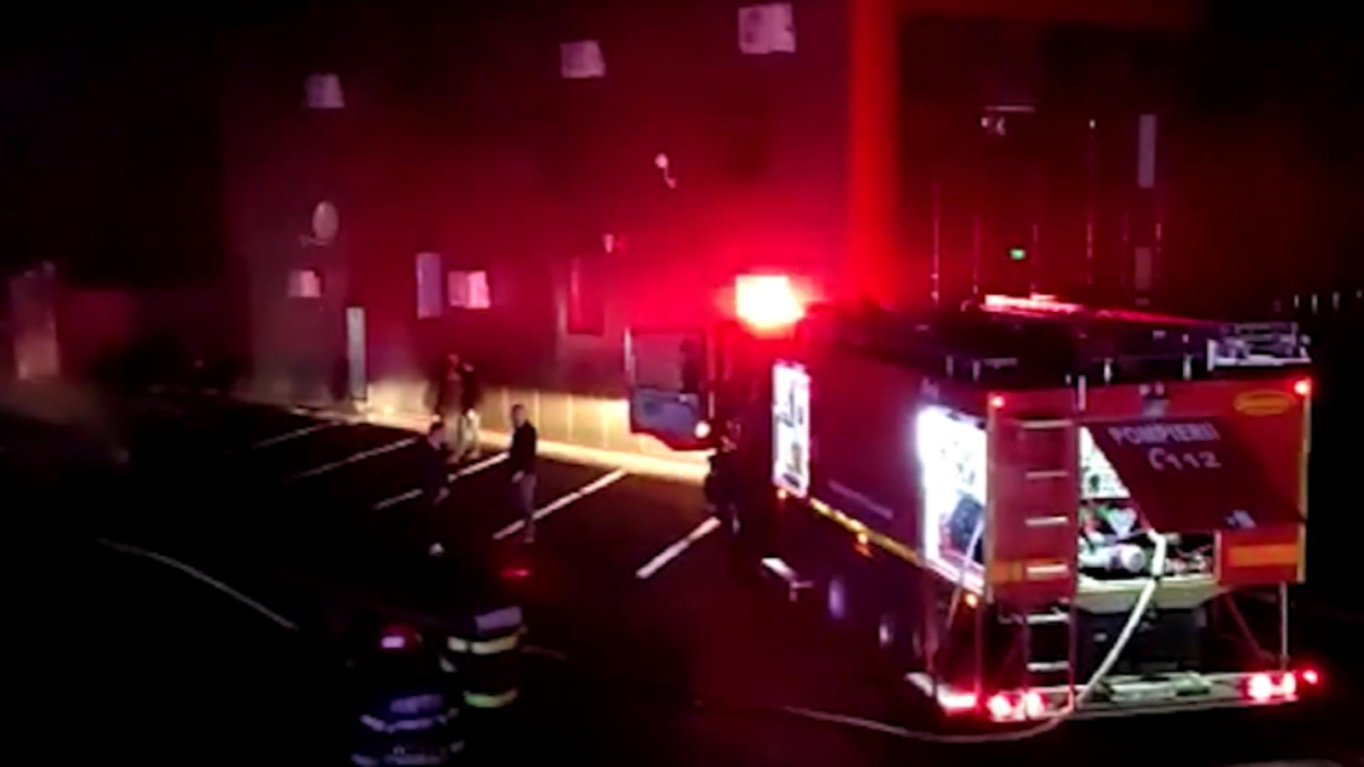 Intervenție pompieri incendiu/ Captură video