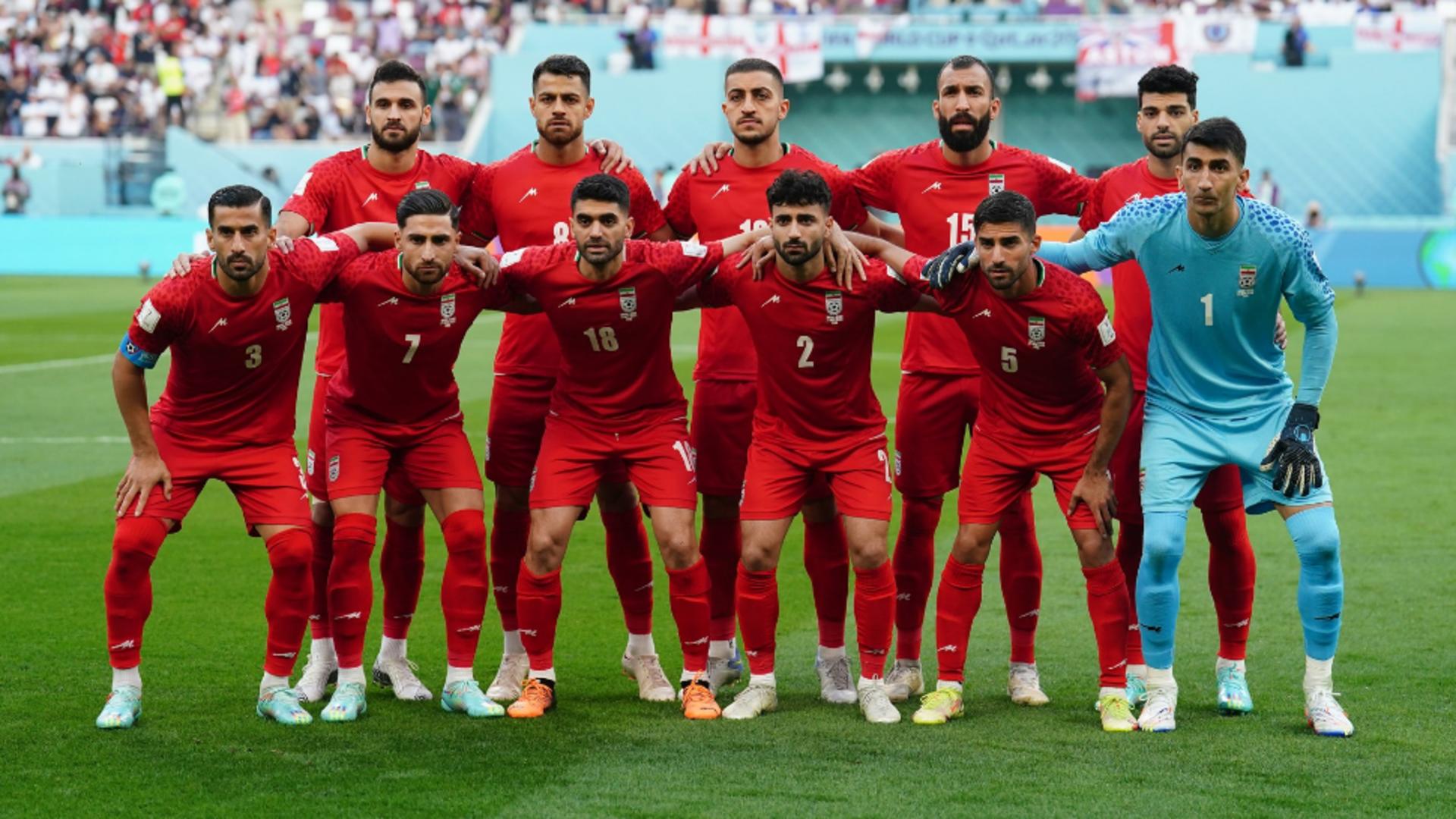 Fotbaliștii Iranului nu au cântat imnul la Cupa Mondială. Foto/Profimedia