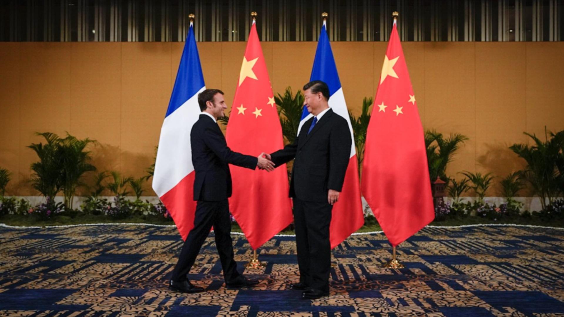 Emmaneul Macron și Xi Jinping