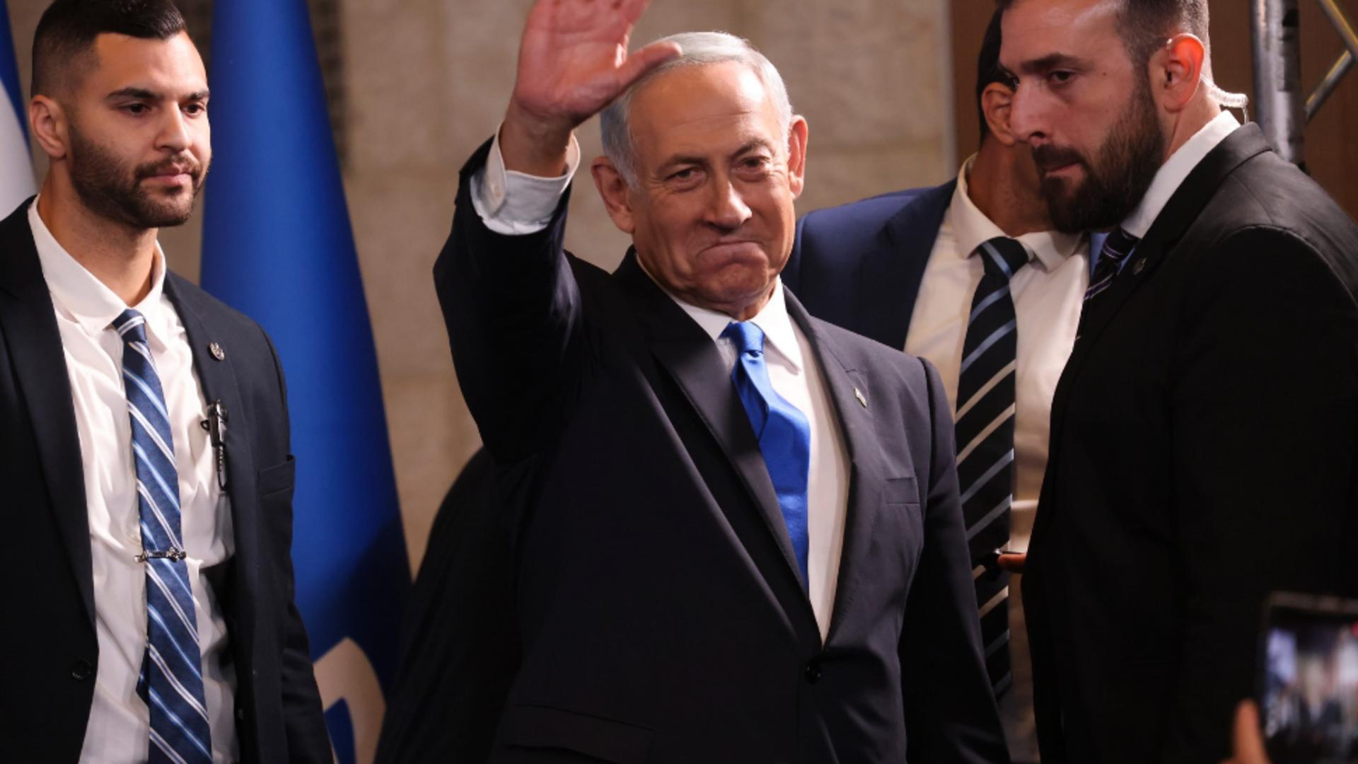 Netanyahu ny respinge total ideea menținerii unui stat palestinian. Foto/Profimedia