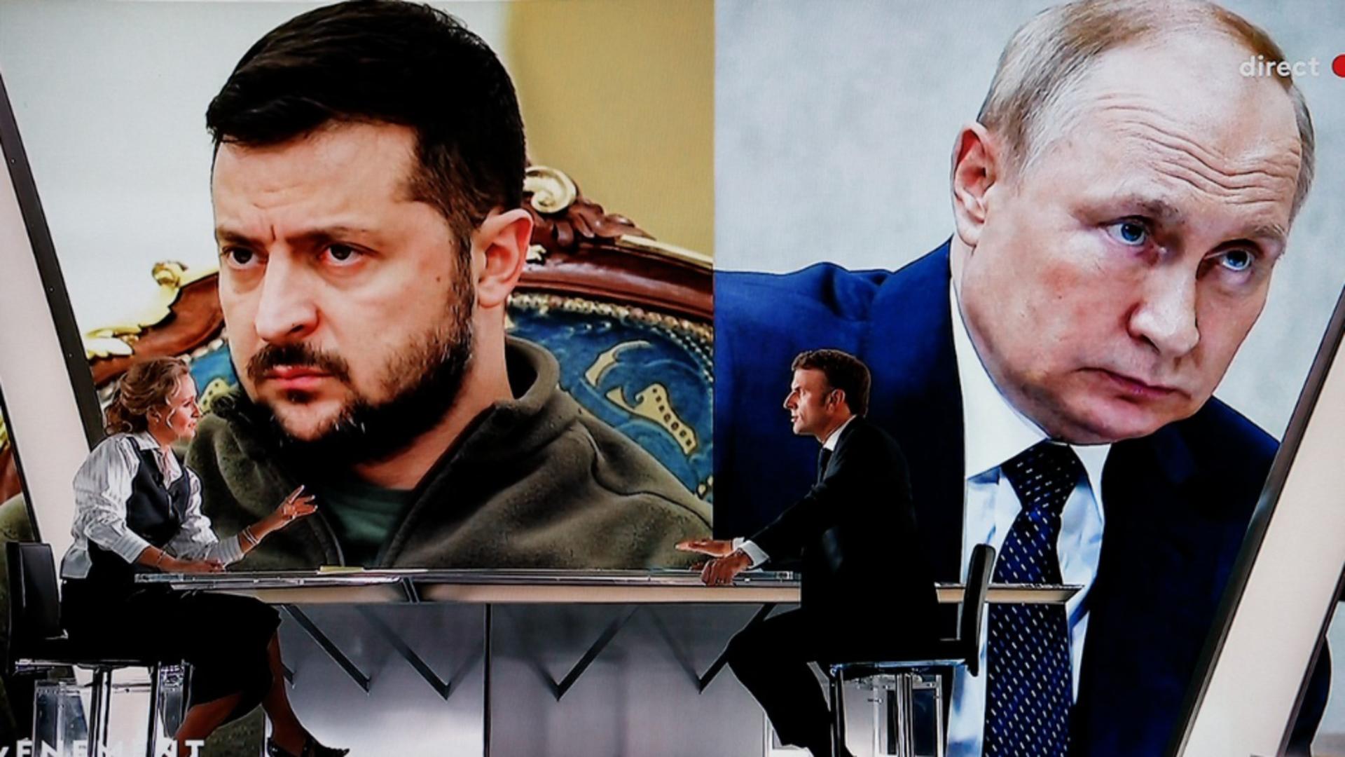 Zelenski, Putin, Macron (Profimedia)