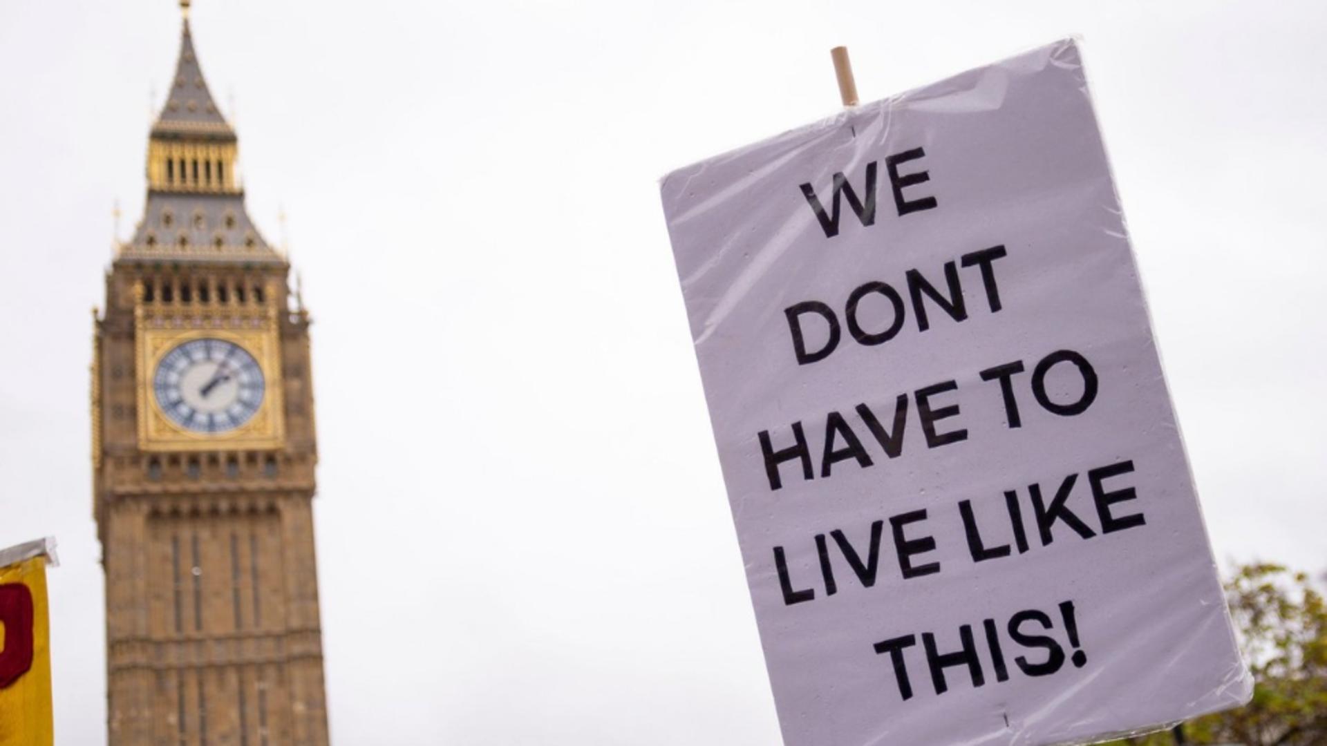Protest antisărăcie la Londra (Profimedia)