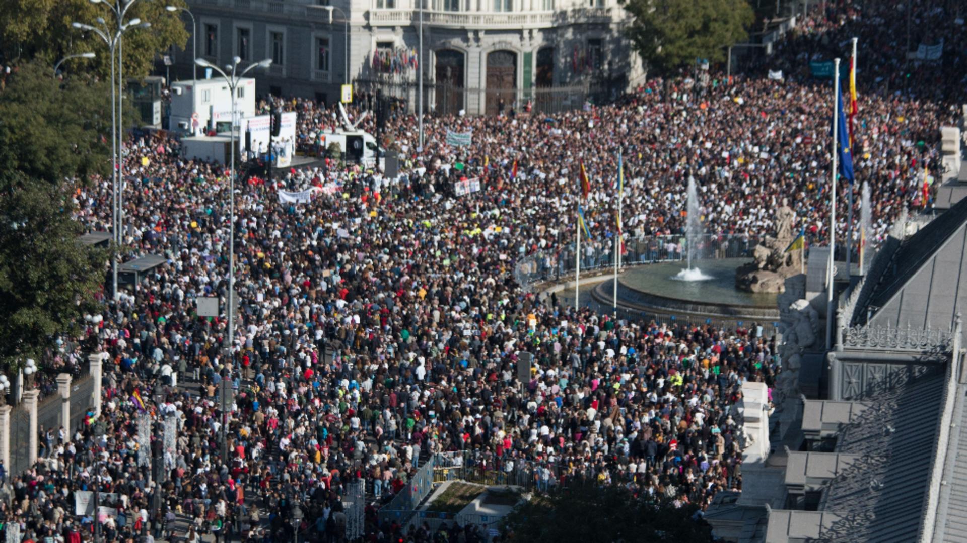 Protest de amploare la Madrid / Foto: Profi Media