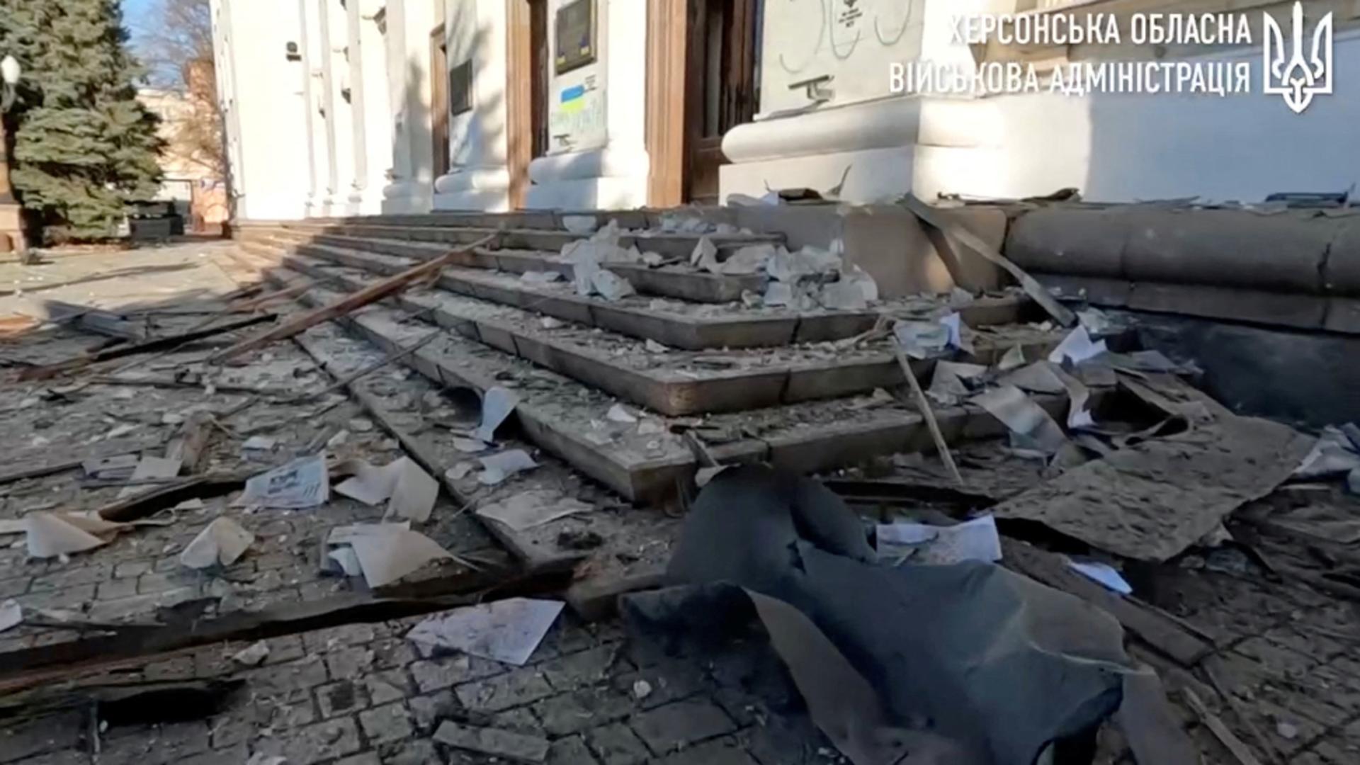Rușii bombardează devastator în războiul din Ucraina - Rachetele au lovit din nou Herson