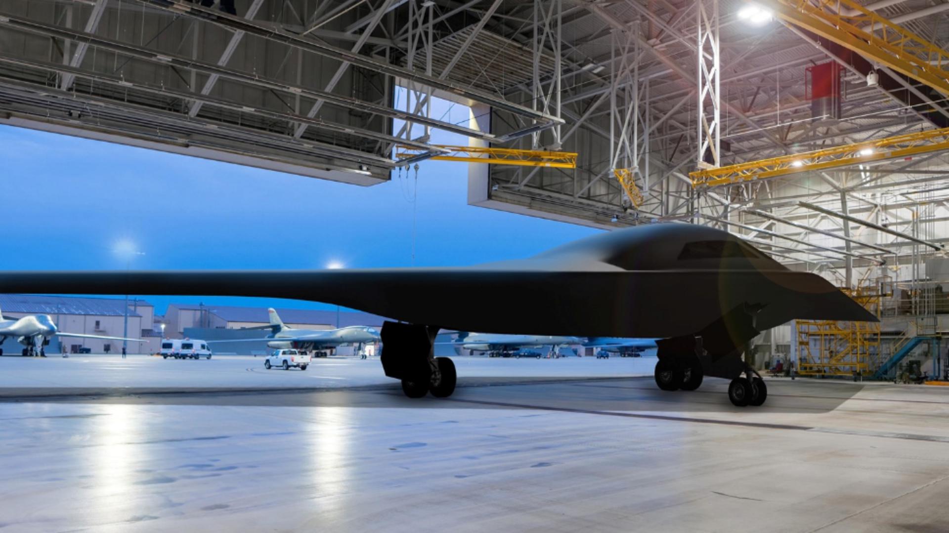 B-21 cel mai nou bombardier stealth al americanilor. Foto/Profimedia 