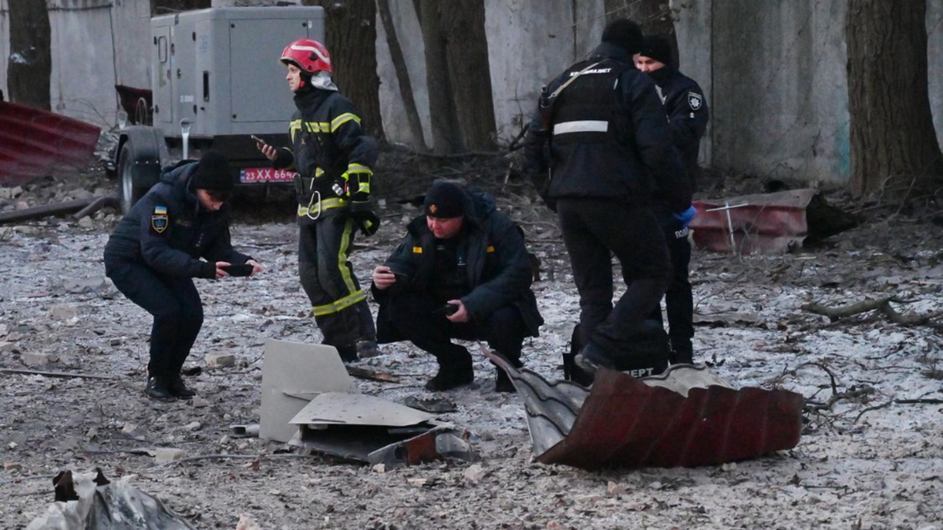 Urmările unui atac aerian la Kiev / Foto: Profi Media
