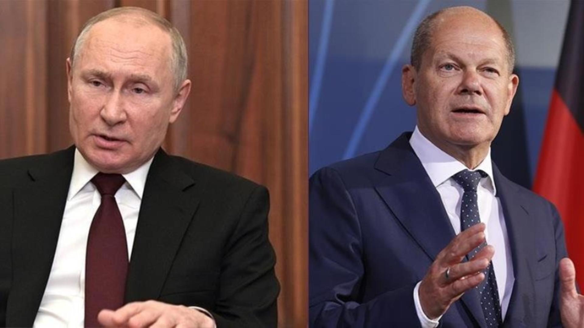 Vladimir Putin și Olaf Scholz