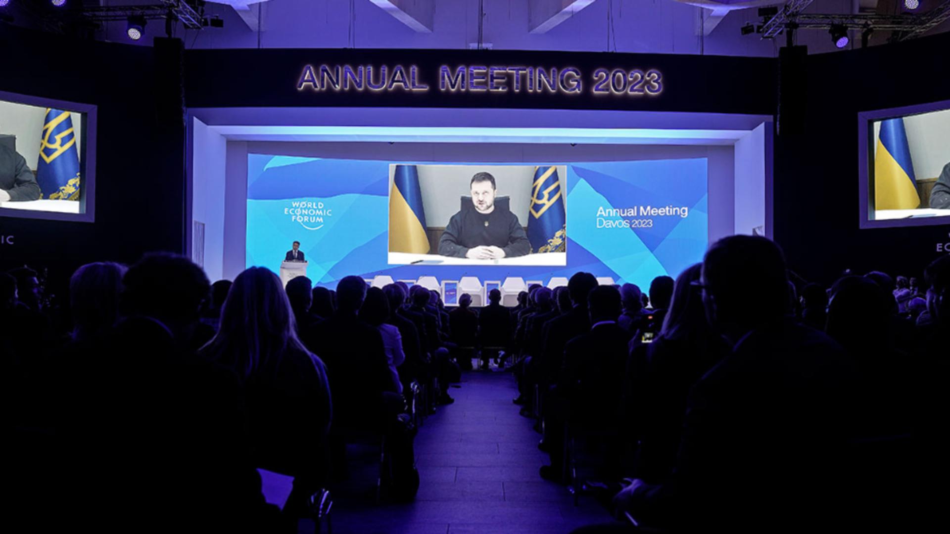 Volodimir Zelenski, președintele Ucrainei, la Davos Foto: Profi Media