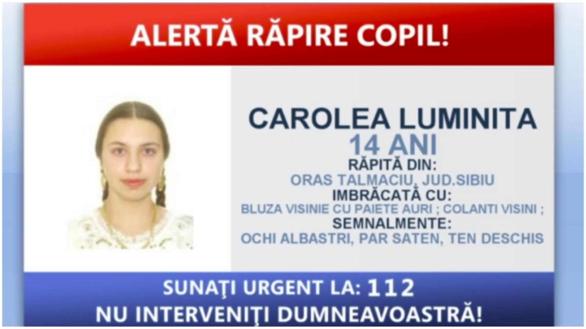 Răsturnare de situație în cazul fetei de 14 ani, din Sibiu, răpită de 4 bărbați mascați